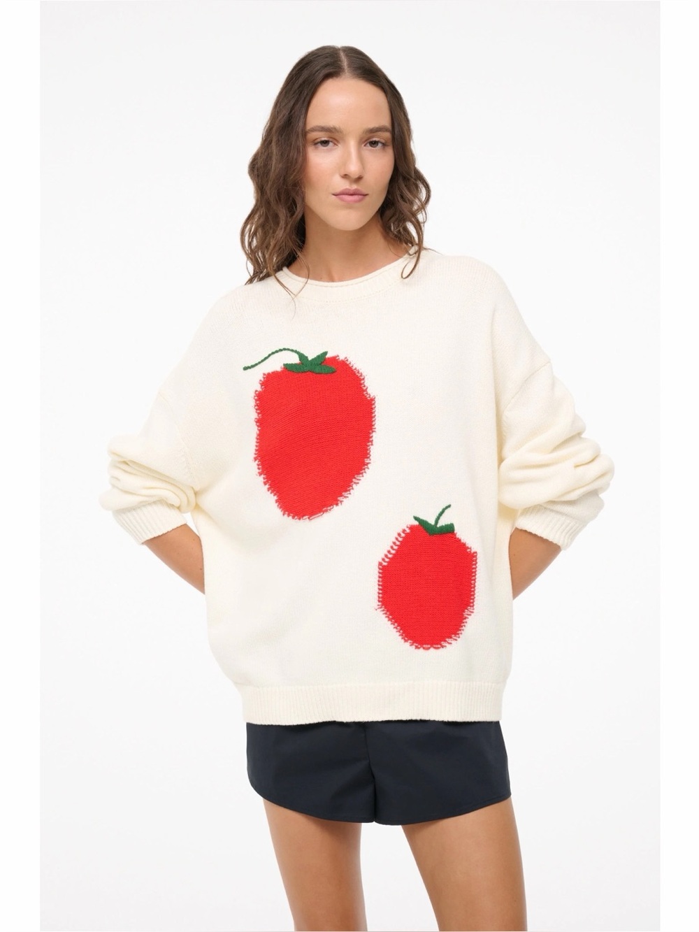 New w/ Tags Staud Tomato Print Sweater size Small